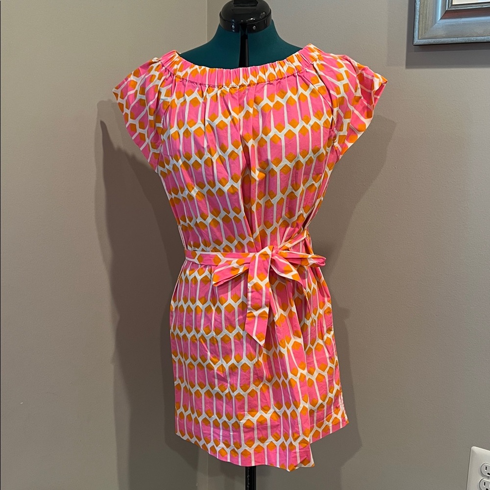 Kate Spade Saturday Pink and Orange Patterned dress
